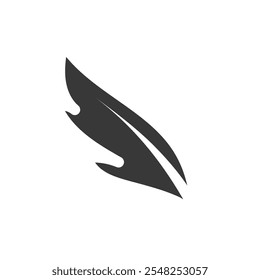 Feder Symbol Set Vektorgrafik auf Schwarz