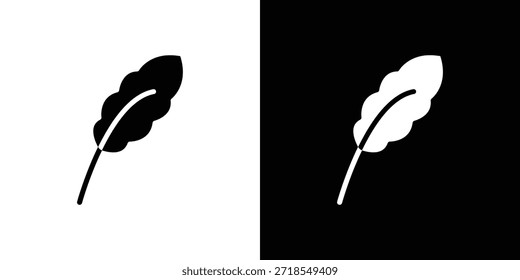 Estilo plano aislado de la Ilustración vectorial de la silueta del icono de la pluma