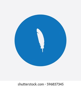 Feather icon silhouette vector illustration

