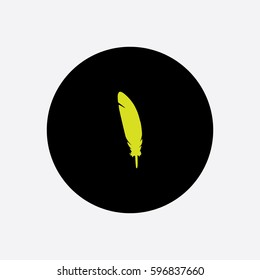 Feather icon silhouette vector illustration