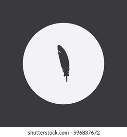 Feather icon silhouette vector illustration

