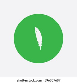 Feather icon silhouette vector illustration

