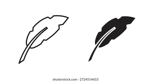 Ícone de pena em tendência plana simples design gráfico moderno elemento de logotipo abstrato
