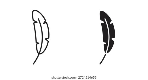 Ícone de pena em tendência plana simples design gráfico moderno elemento de logotipo abstrato