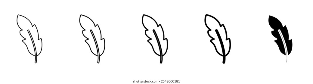 feather icon Simple outline illustration