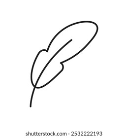 Feather icon. simple thin line icon.