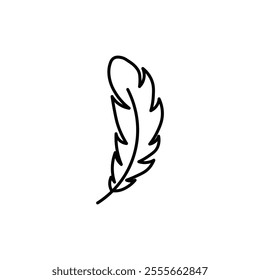 feather icon simple thin line logo symbol sign