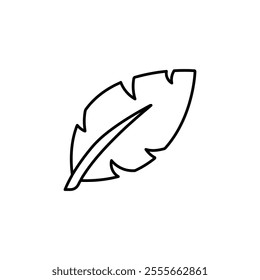 feather icon simple thin line logo symbol sign