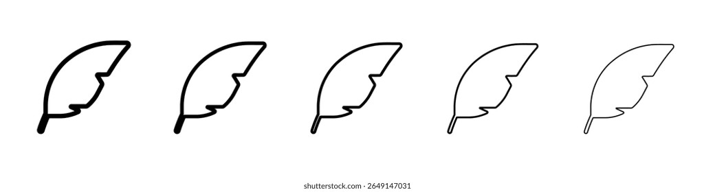Icono de pluma Logotipo de contorno de Vector simple