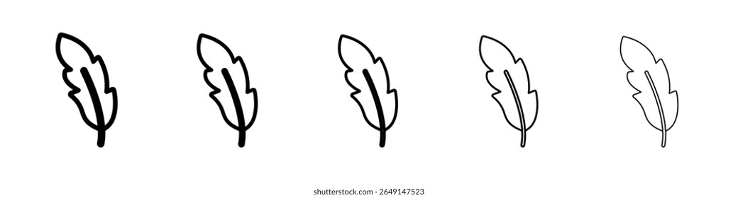 Icono de pluma Logotipo de contorno de Vector simple