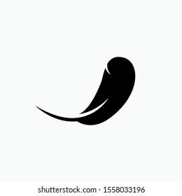 Feather Icon. Soft Symbol for Design, Presentation, Website or Apps Elements - Vector.