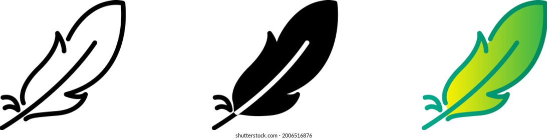 Feather icon, Soft icon , vector illustration