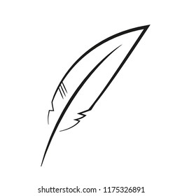 Feather icon – stock vector