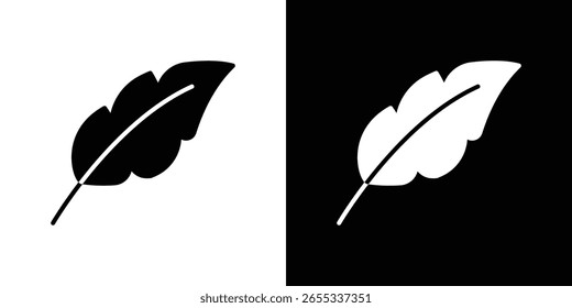 Feather icon symbol collection. Flat vector stock illustration.