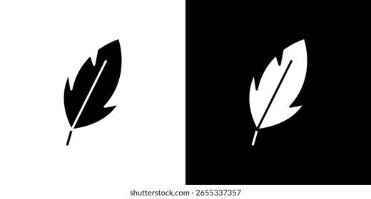 Feather icon symbol collection. Flat vector stock illustration.