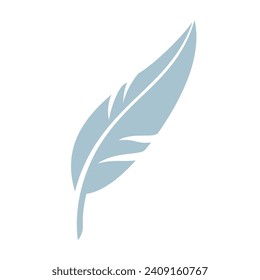 Feather icon. Symbol of literacy, writing or lightness. An attribute of a writer or writing, literature or calligraphy.