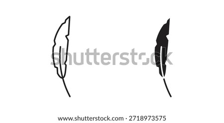 Feather icon. Symbol, logo illustration. graphic icon set