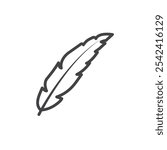 Feather icon Symbol mark in filled style