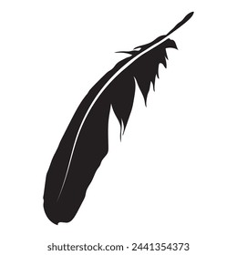 Feather icon symbol. Vector Illustration.