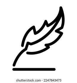 Color editable de la plantilla de icono de pluma. Signo vectorial del símbolo de pluma aislado en fondo blanco.