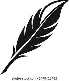 Icono de pluma Plantilla color editable. Símbolo de pluma Vector signo sobre fondo blanco.