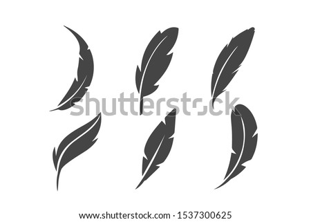 Feather icon template color editable. Feathers symbol vector sign isolated on white background. Simple logo vector illustration for graphic and web design.