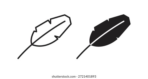 Feather icon for template. Icon vector graphic set