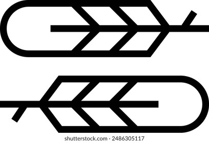 feather icon. Thin linear style design isolated on white background