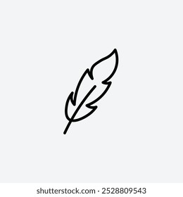 Feather icon in tree different line stroke sizes.