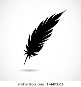 Feather icon vector