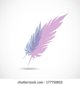 Feather icon vector