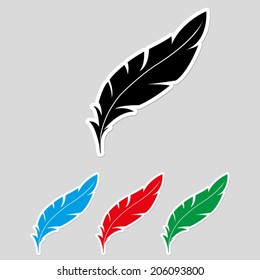  Feather Icon - icon vector