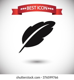 Feather icon vector