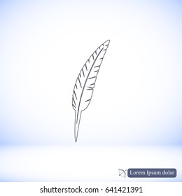 Feather icon vector, best flat icon EPS