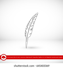 Feather icon vector, best flat icon EPS