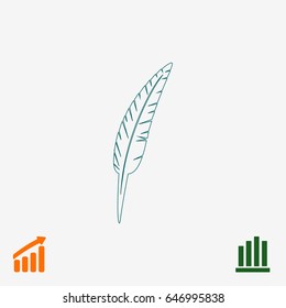 Feather icon vector, best flat icon EPS