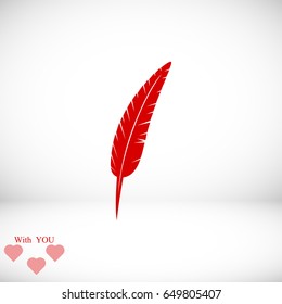 Feather icon vector,  best flat icon EPS