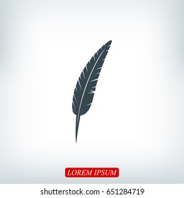 Feather icon vector,  best flat icon EPS