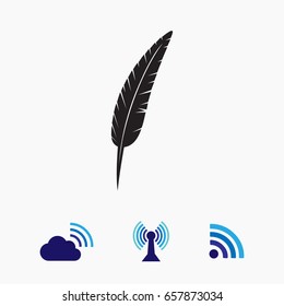 Feather icon vector,  best flat icon EPS