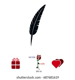Feather icon vector,  best flat icon EPS