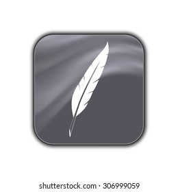 feather icon - vector button