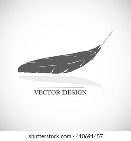 Feather icon. Vector design