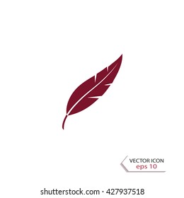 Feather icon, vector design