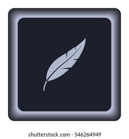 Feather icon, vector design