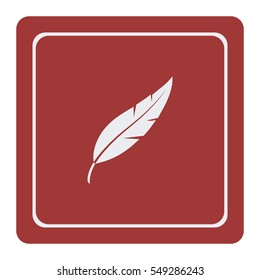 Feather icon, vector design