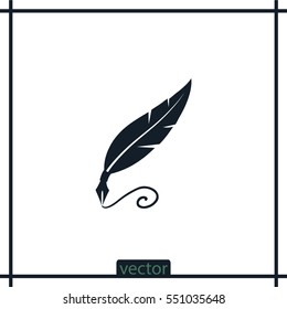 Feather icon, vector design