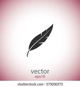 Feather icon, vector design