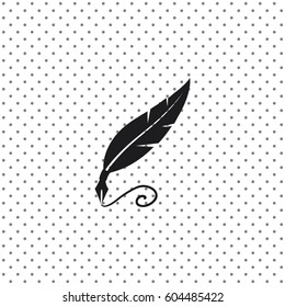 Feather icon, vector design
