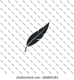 Feather icon, vector design