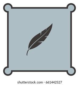 Feather icon, vector design